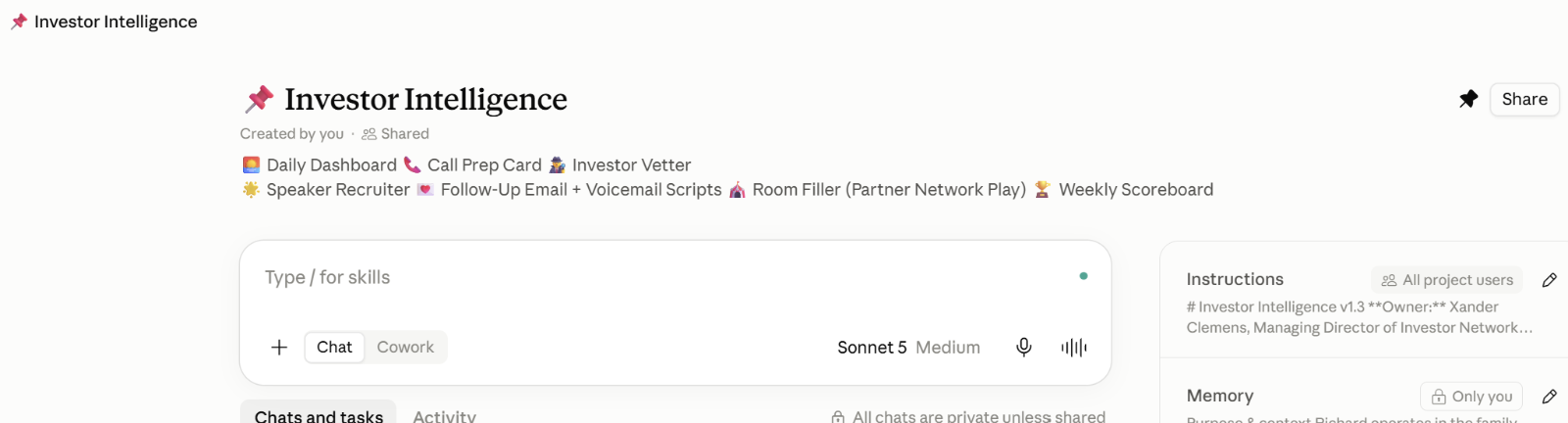 Investor Intelligence center